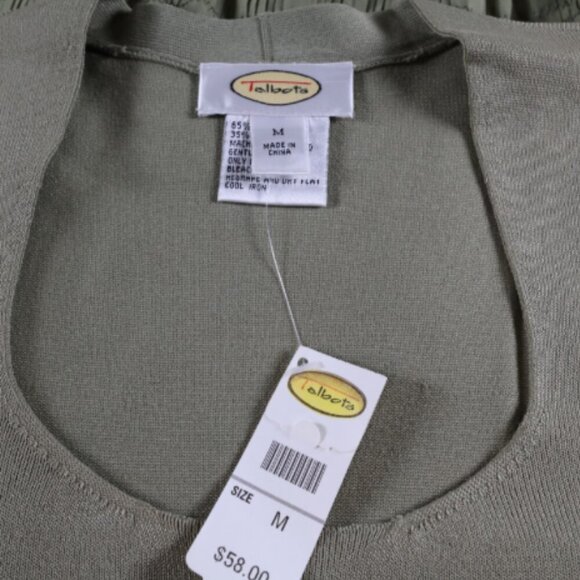 Talbots Maxi/Prairie Skirt (4) and Short Sleeve Shirt (M) Moss Green NWT - Picture 2 of 13